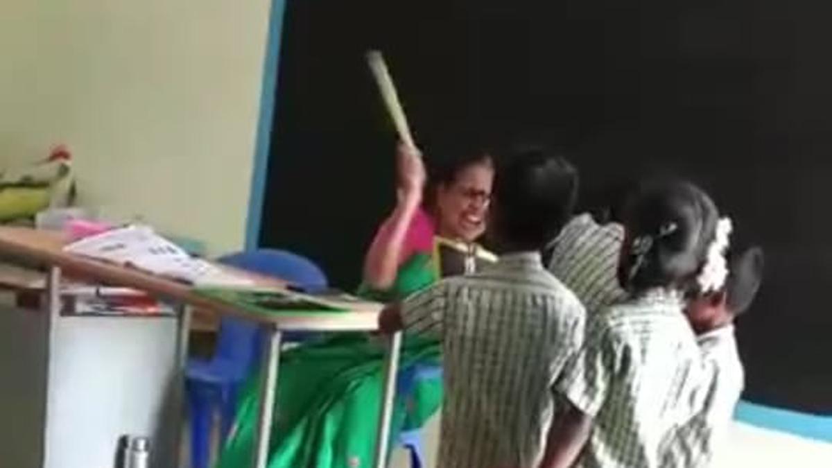 government-school-teacher-suspended-for-caning-class-i-student-near